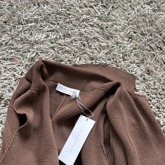 Fabiana Filippi Cardigan Blazer Jacket Brown Buttons NWT Sz L❤️ - Picture 4 of 6